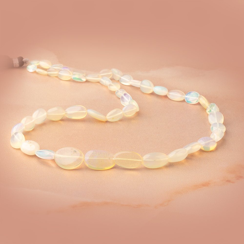 5x4-13x9mm Ethiopian Opal Plain Nugget 18 inch 48 Beads AA