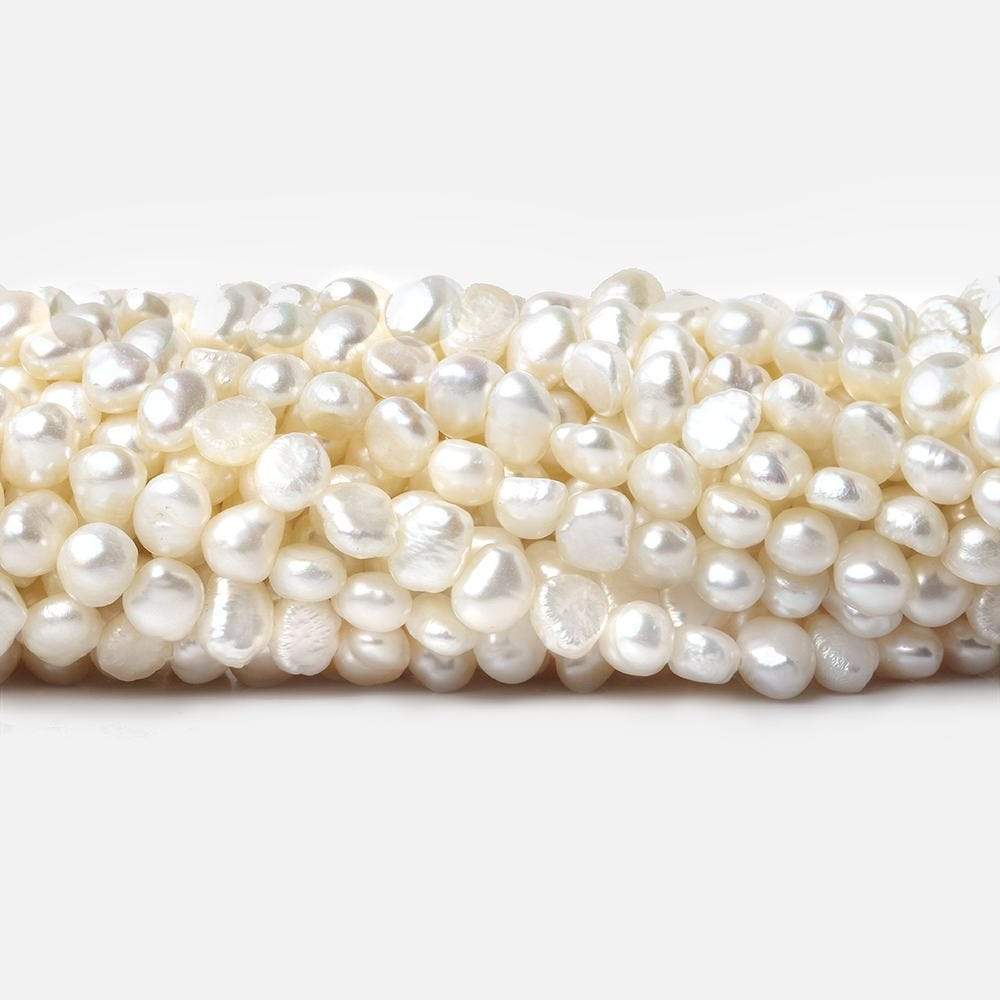 5x4-7x4mm Off White Baroque Freshwater Pearl 14 inch 80 pcs