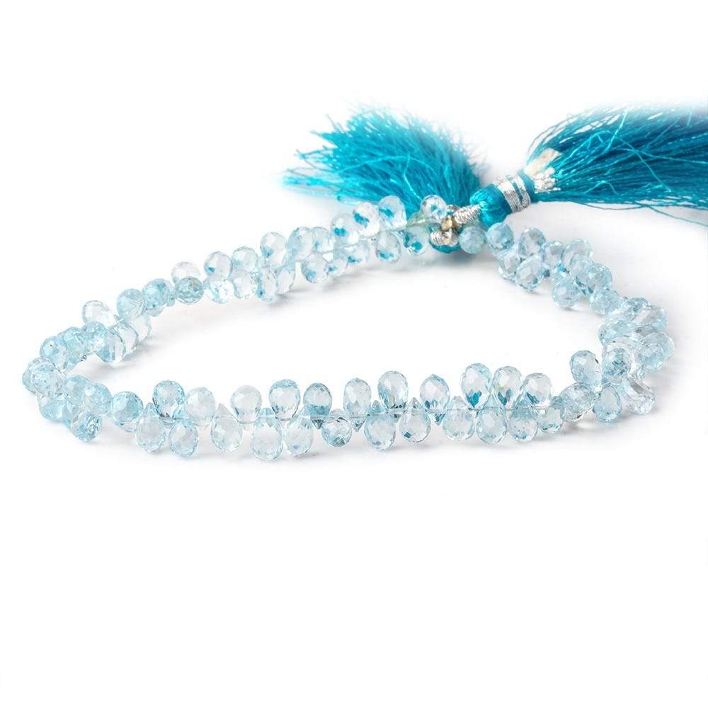 5x4-7x4mm Sky Blue Topaz Tear Drops 8 inch 95 beads