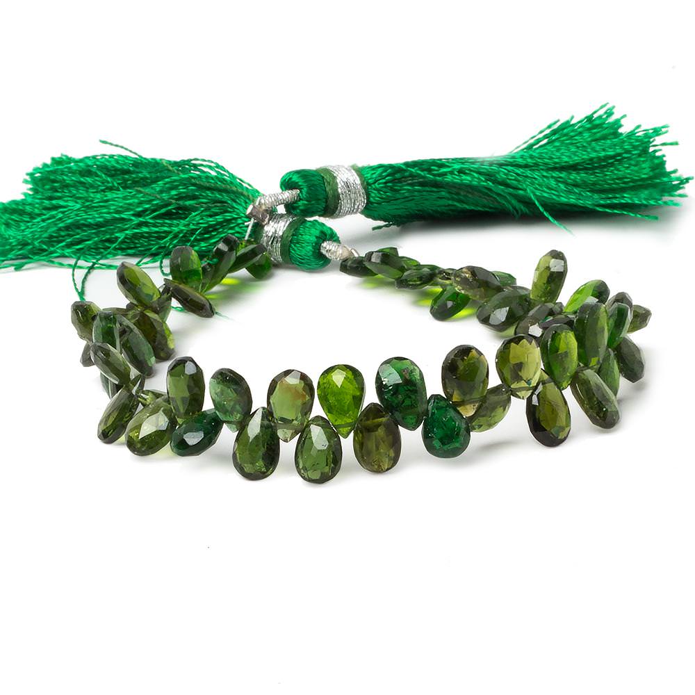 6x5-8x5mm Chrome Diopside faceted pear Beads 7 inch 64 pieces