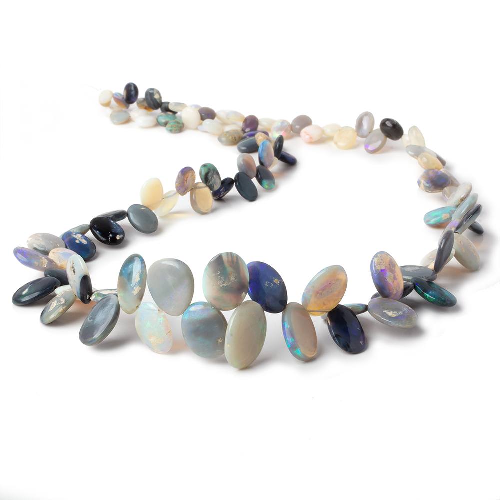 5x5-13x8mm Australian Opal top drilled nugget slices 18 inches 105 beads A