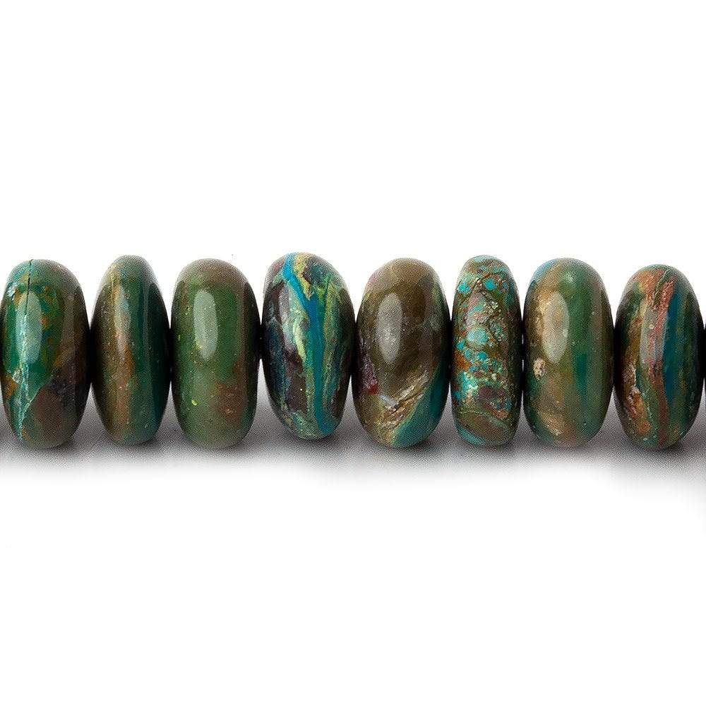 6-10mm Blue Peruvian Opal plain rondelle beads 20 inch 121 pieces AA