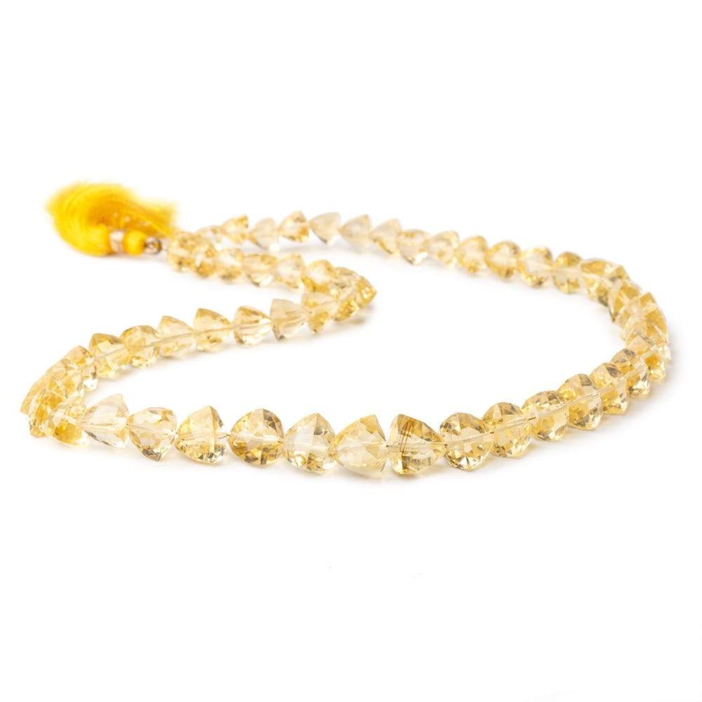 6-10mm Citrine Faceted Trillion Beads 16 inch 57 pieces