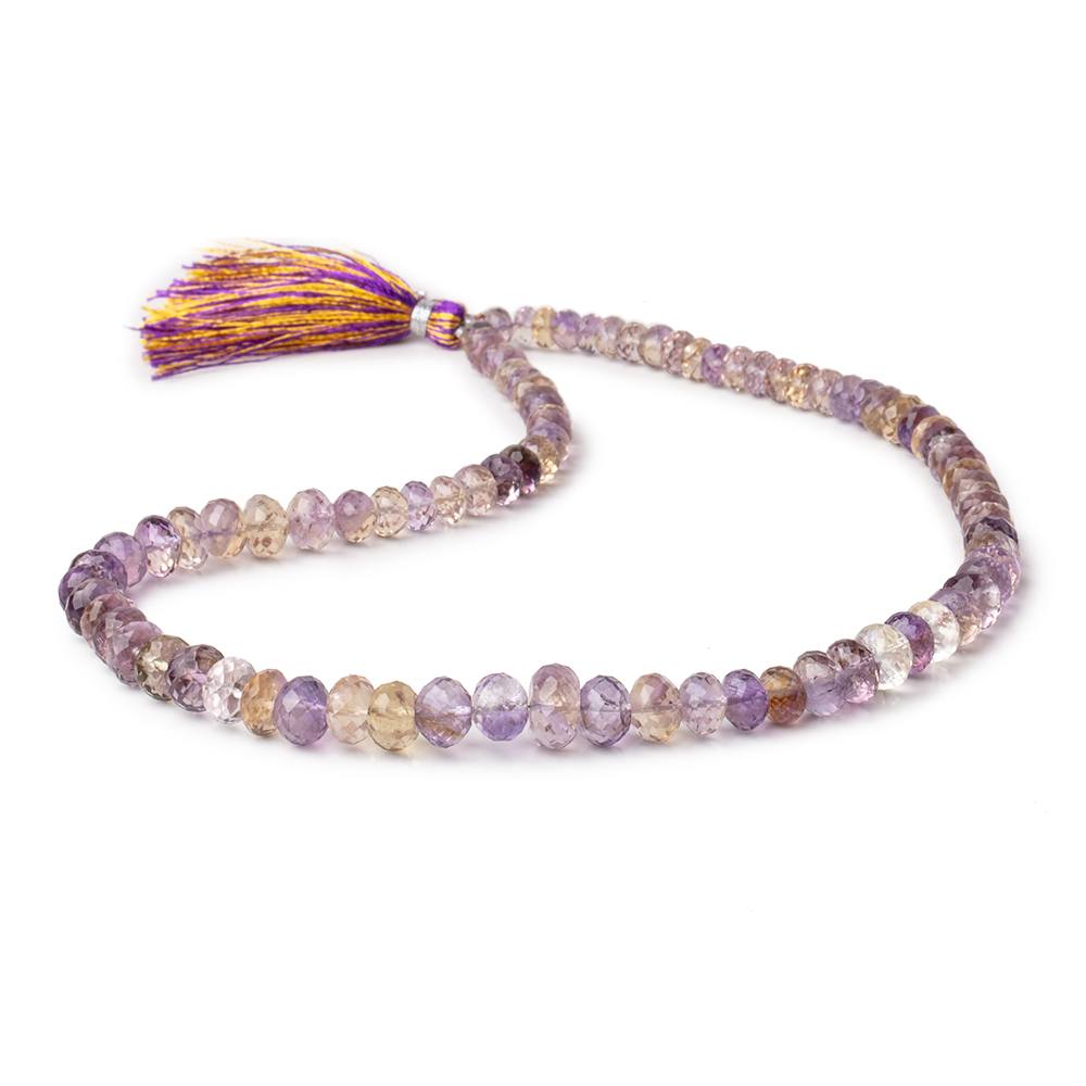 6-11mm Ametrine Faceted Rondelle Beads 16 inch 89 pieces
