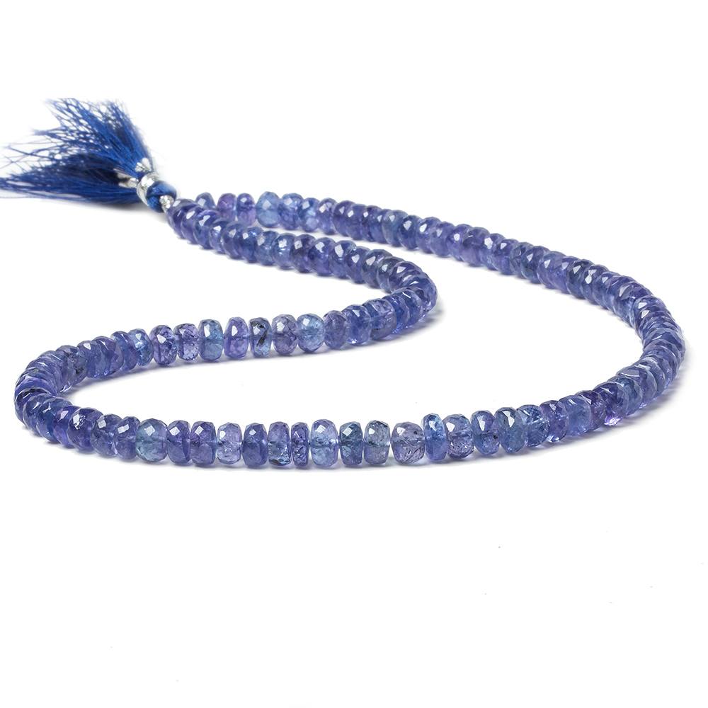 4.8-5mm Tanzanite faceted rondelle beads 15 inch 148 pieces AAA Grade