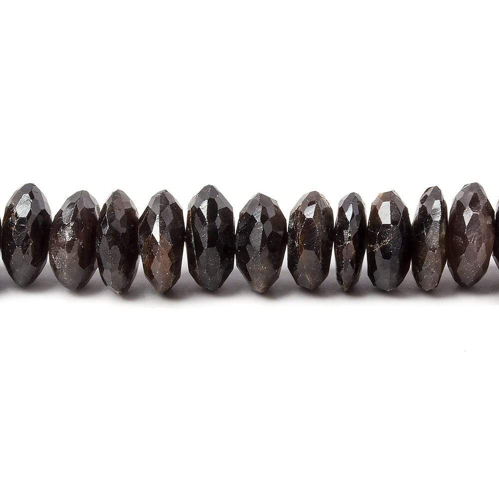 6-7mm Chocolate Sapphire German Faceted Rondelle beads 16 inch 139 pieces