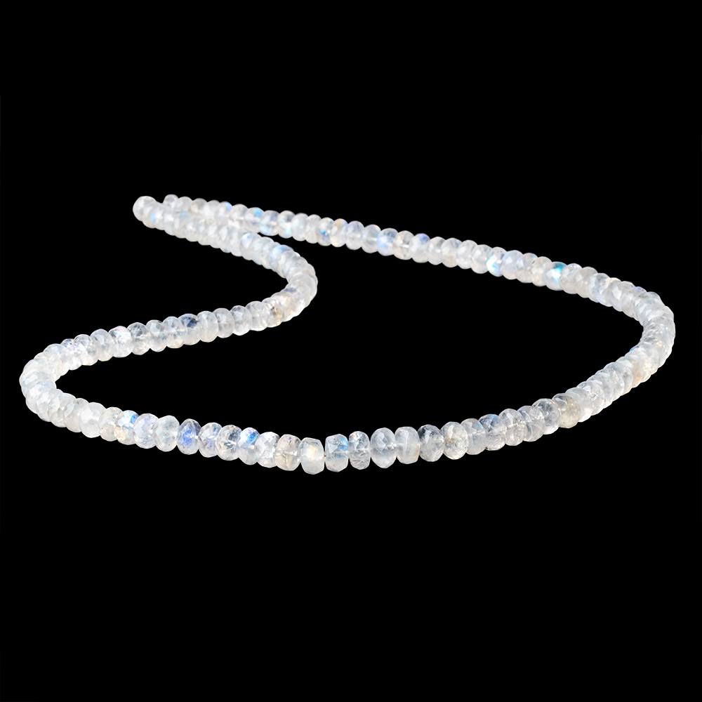 6-7mm Rainbow Moonstone Faceted Rondelle Beads 18 inch 115 pieces