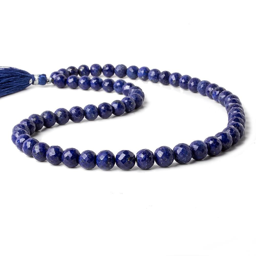 6-8mm Lapis Lazuli Faceted Round Beads 15 inch 61 pieces