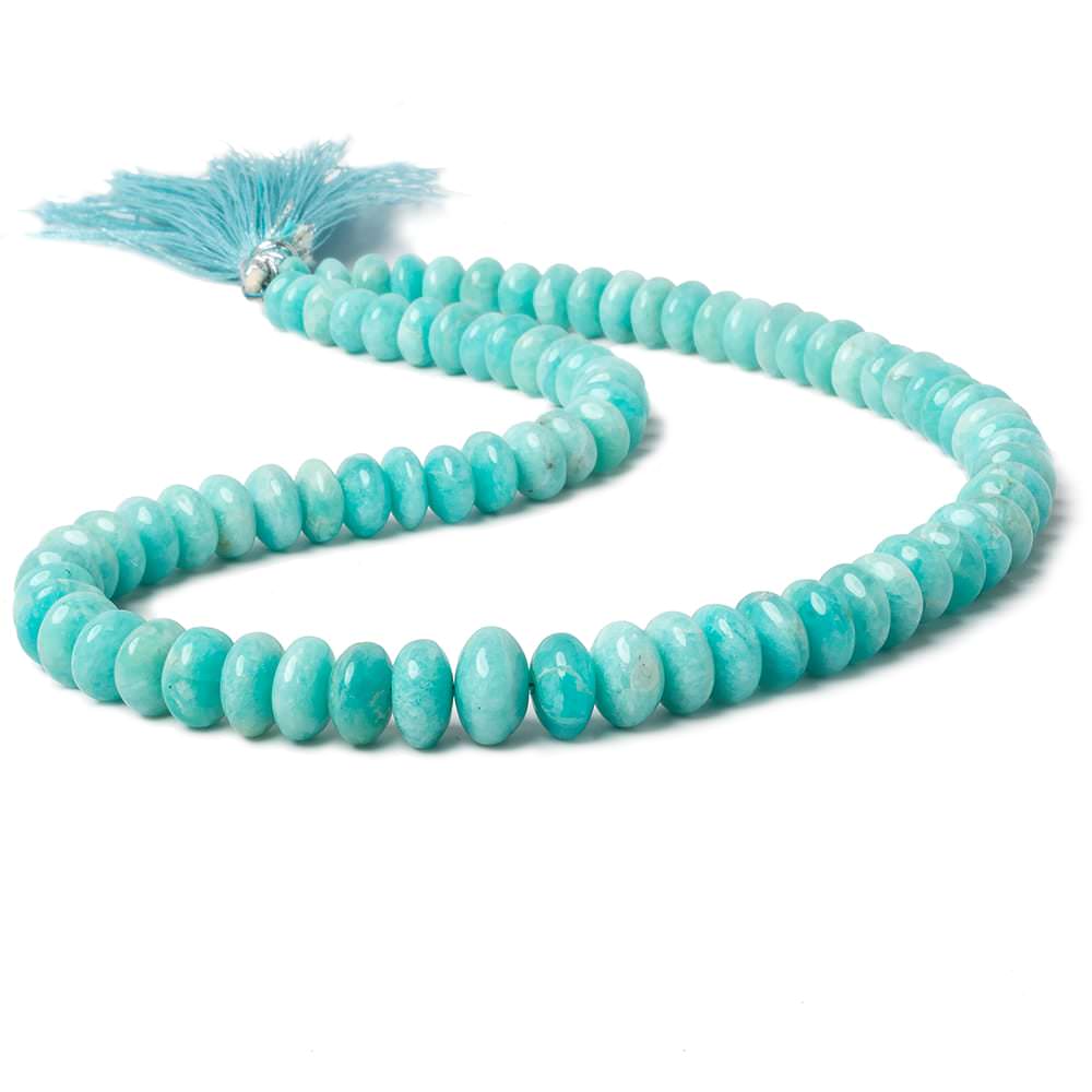 6-9mm Amazonite plain rondelle beads 15 inch 82 pieces AA