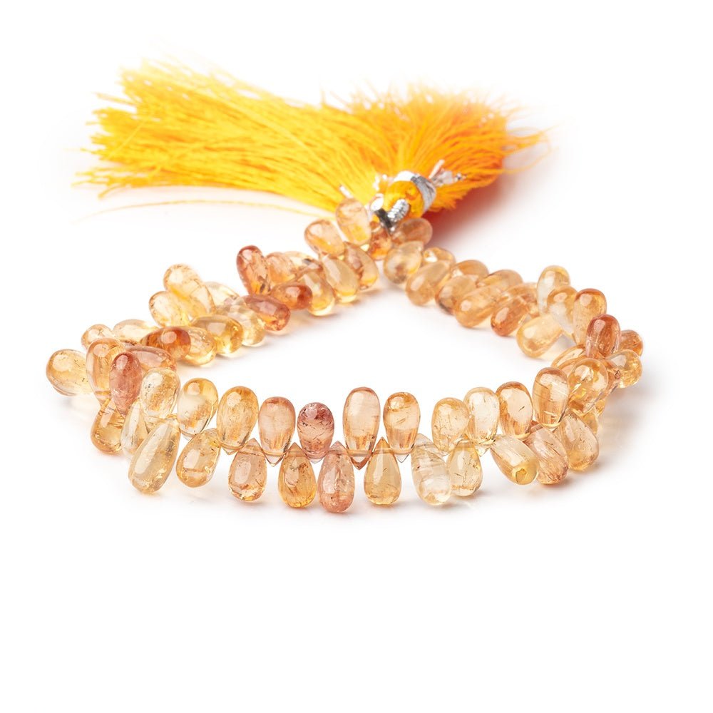 6-9mm Imperial & Precious Topaz Plain Tear Drop Beads 8 inch 80 pieces AA