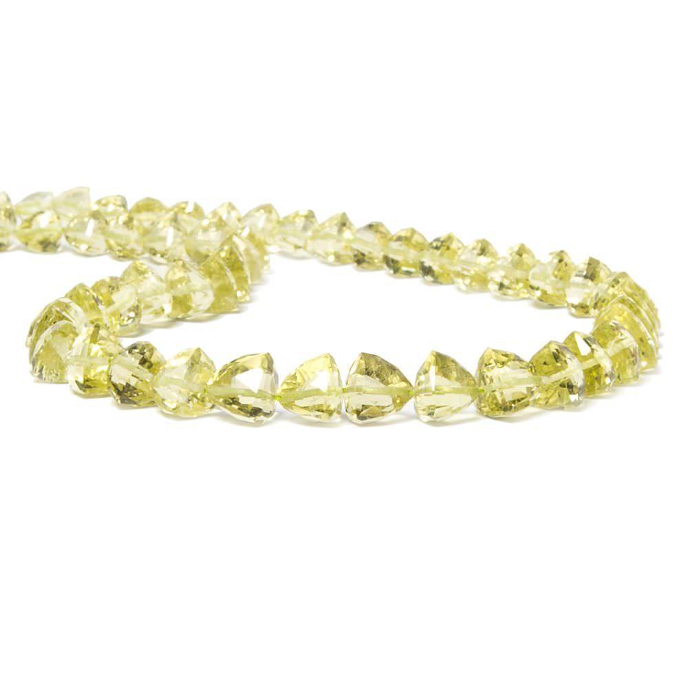 6-9mm Lemon Quartz Straight Drilled Trillion Beads 56 pieces
