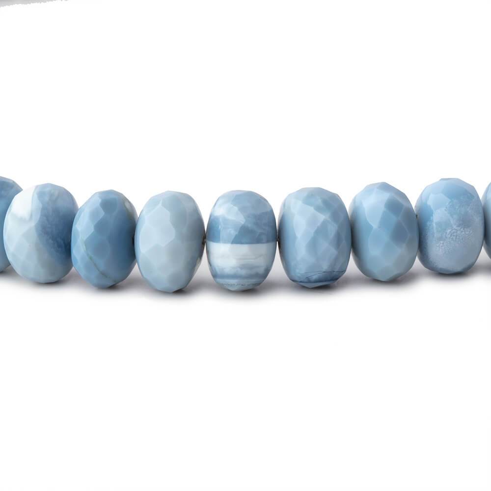 6-9mm Owyhee Blue Opal Faceted Rondelle Beads 18 inch 93 pieces
