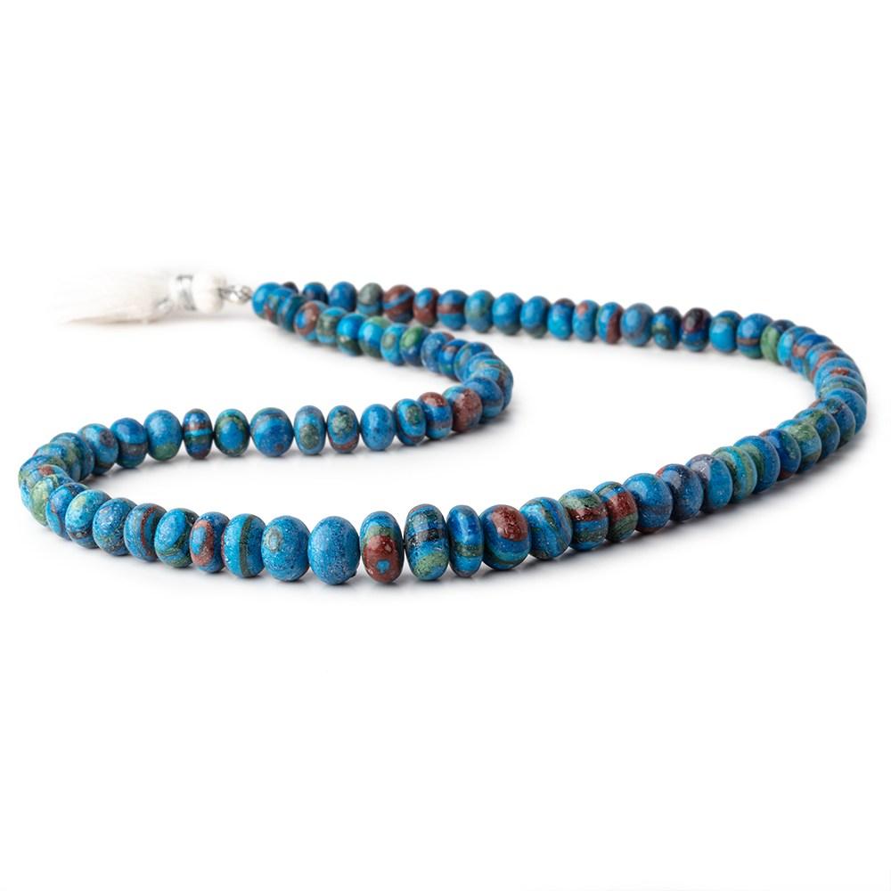 6-9mm Rainbow Calsilica Plain Rondelle Beads 16 inch 85 pieces