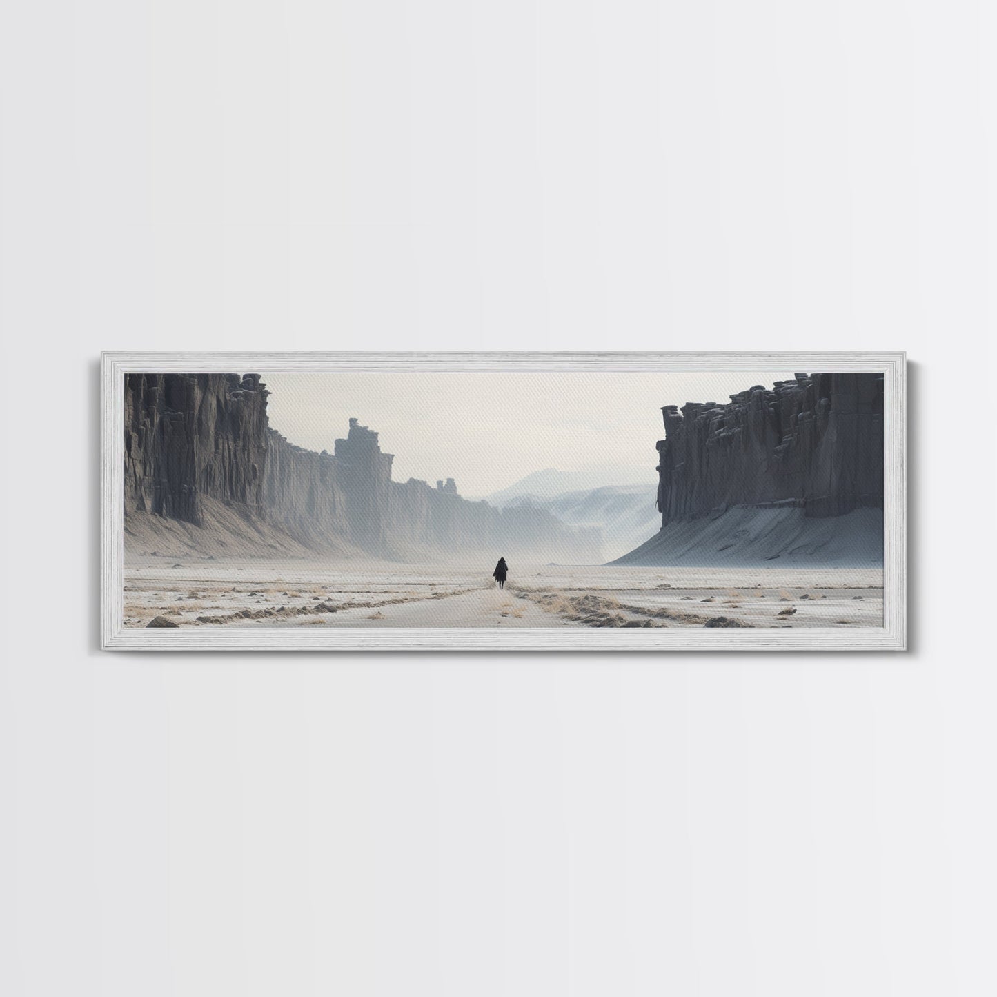 The Wanderer - Framed Canvas Print - Scifi Wall Art - Game Room Decor - Gamer Gift - Mancave Wall Art