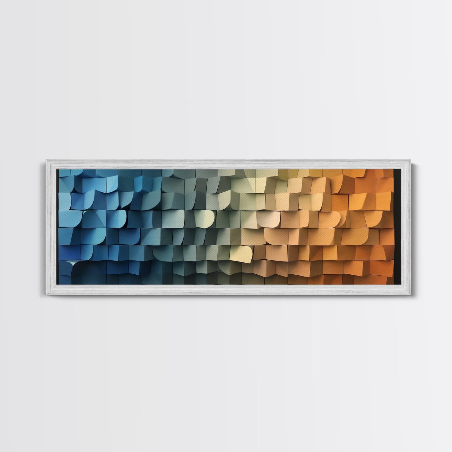 Geometric Wall Art - Cubism - Dreams Of the Coast - Framed Canvas Print