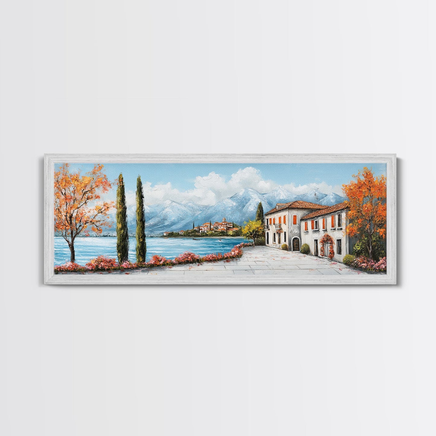 Positano Oil Painting Print, Original Art of Amalfi Coast Italy, Italian Vacation Art, European Vacation Gift Idea, Living Room Decor