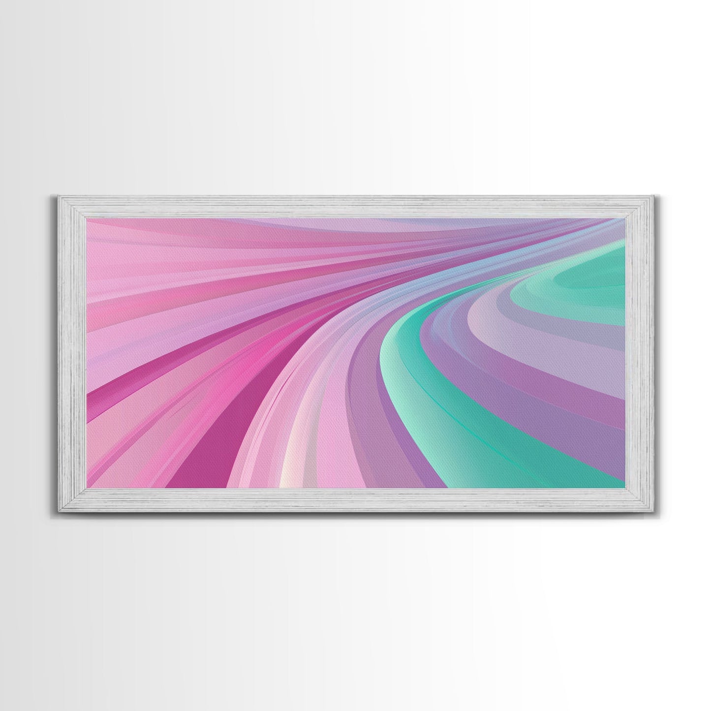 Mid-Century Modern Pastel Colors Wall Art, Turquoise and Purple