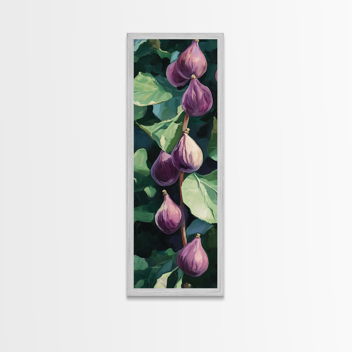 Canvas Print Figs and Leaves Painting Rustic Kitchen Art Farmhouse Decor Botanical Prints Food Review Wall Art