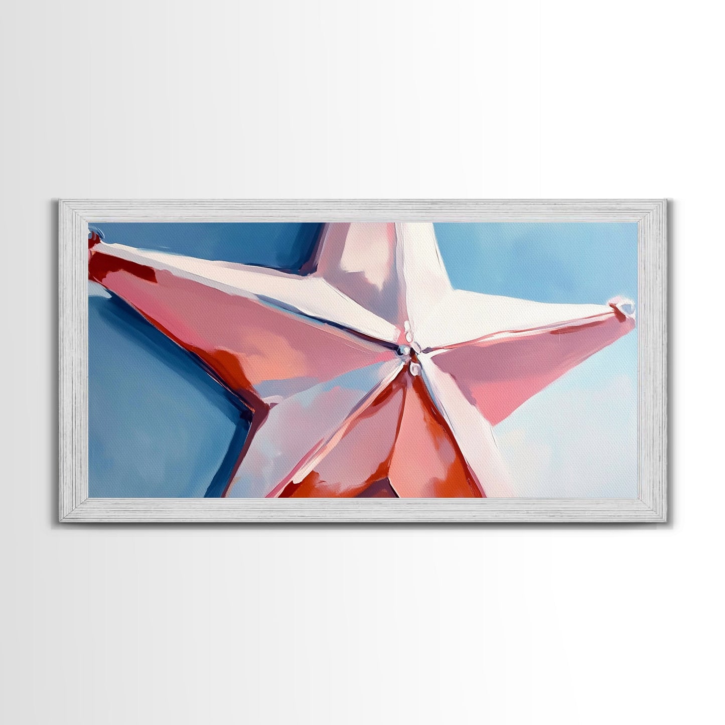 Star Ornament, Festive Art, Framed Canvas Print, Christmas Wall Decor, Holiday Aesthetic, Minimalist Festive Painting, Modern Home Art