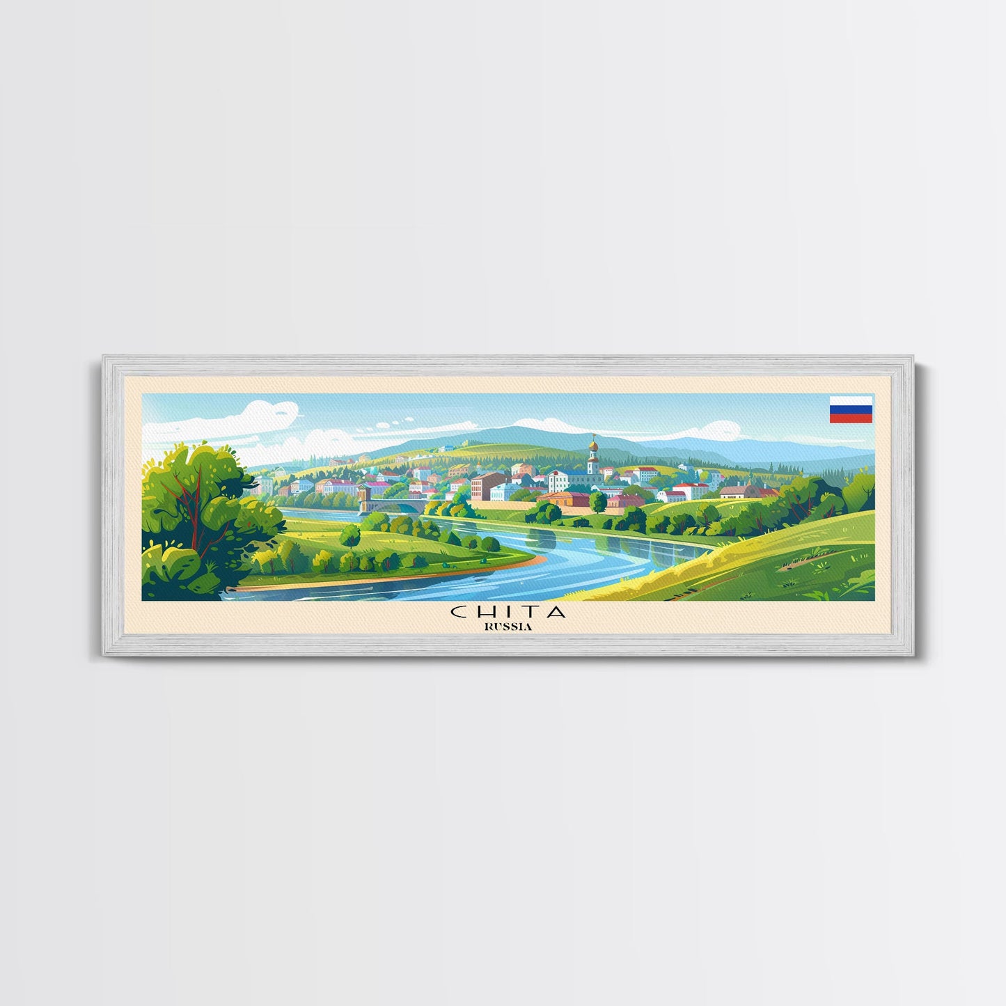 Chita Russia Travel Print Wall Art, Panoramic City Art, Travel Art, Wall Decor, Vacation Gift, Framed Canvas Print Or Metal Art