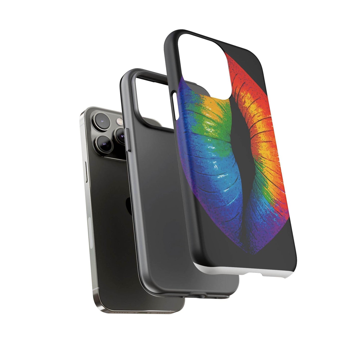 Rainbow Lips Phone Case - Bold Colorful Pride Accessory