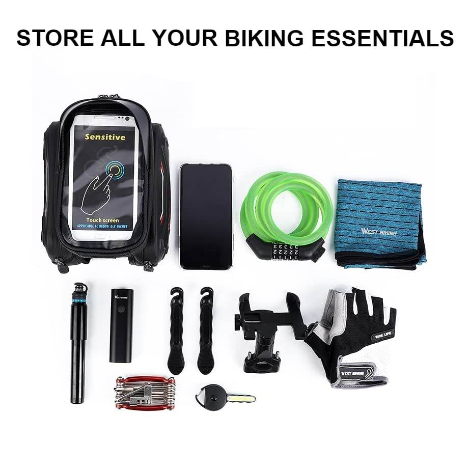 Waterproof Bicycle Touch Screen Bag with Sun Visor