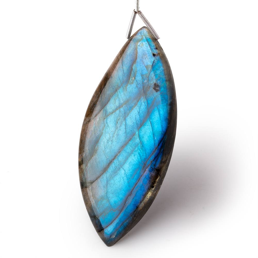 64x28x7mm Labradorite Plain Marquise Pendant 1 AAA Focal