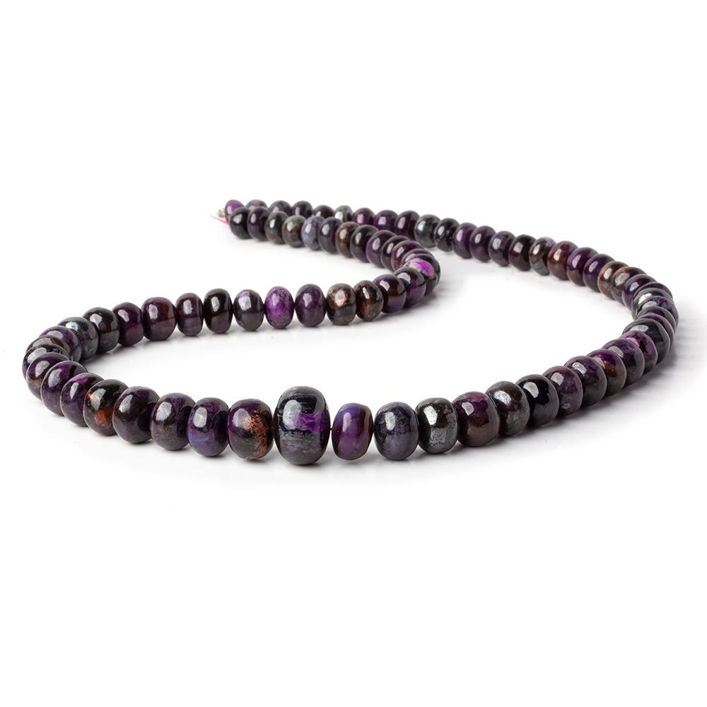 6.5-13mm Sugilite plain rondelle beads 18 inch 78 pieces