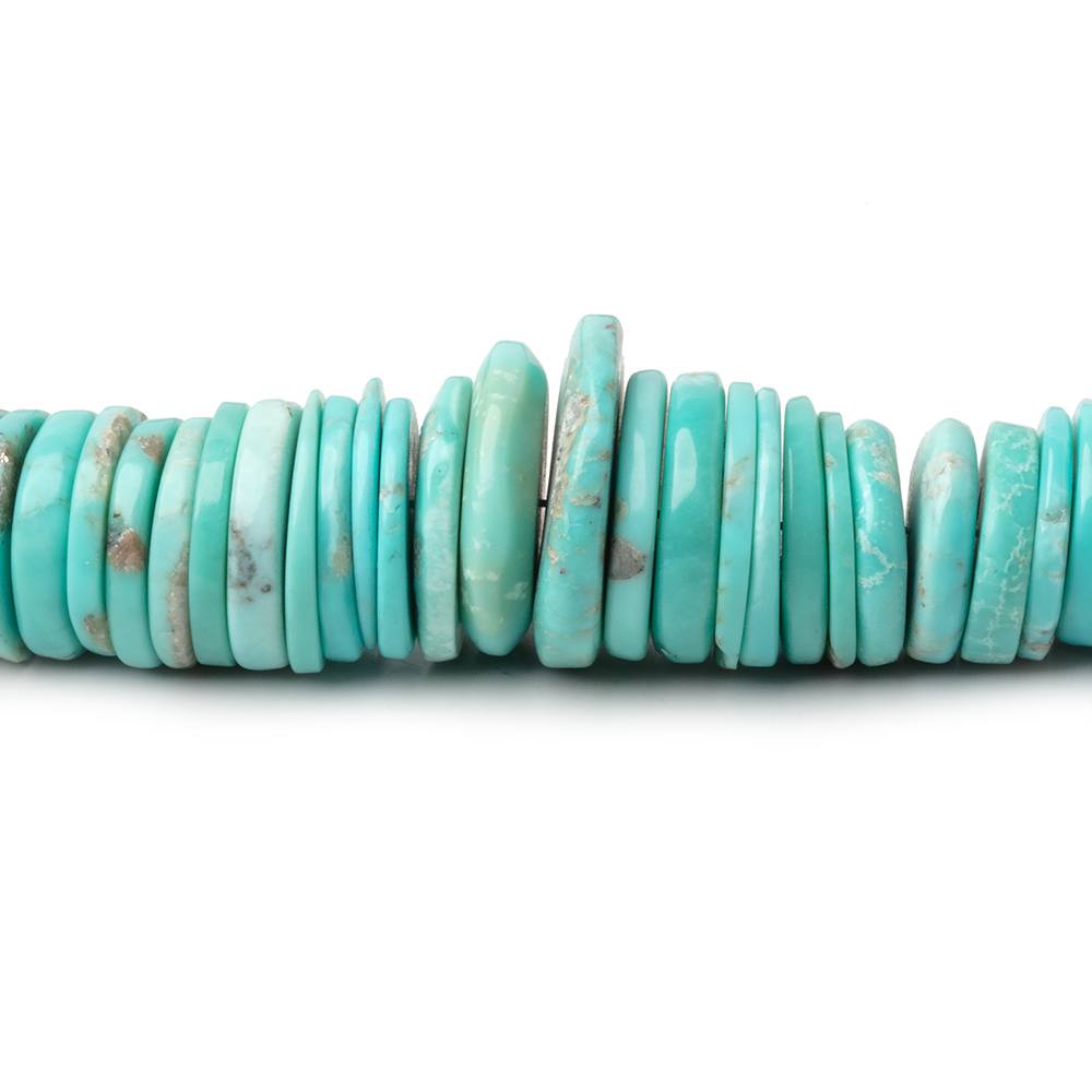 6.5-14mm Sleeping Beauty Turquoise Plain Heishi Beads 15 inch 203 pieces
