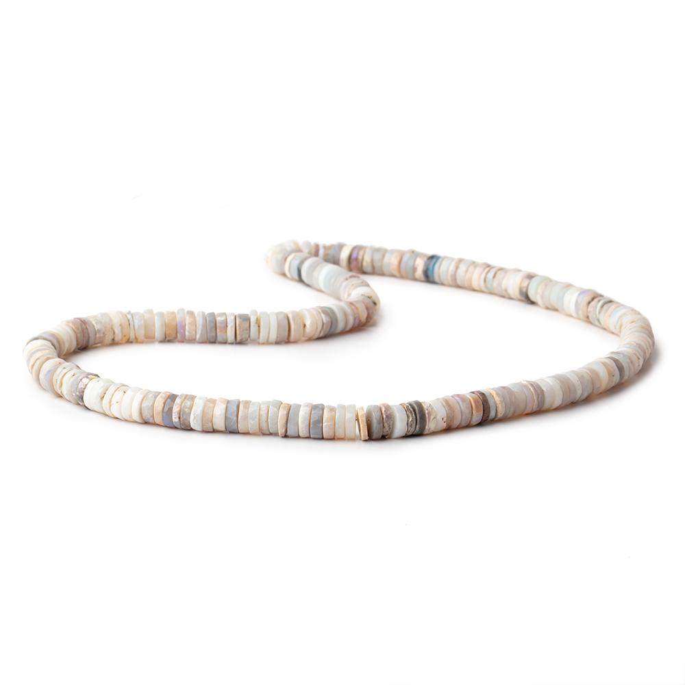 6.5mm Australian Opal Faceted Heishi Beads 16 inch 200 pieces