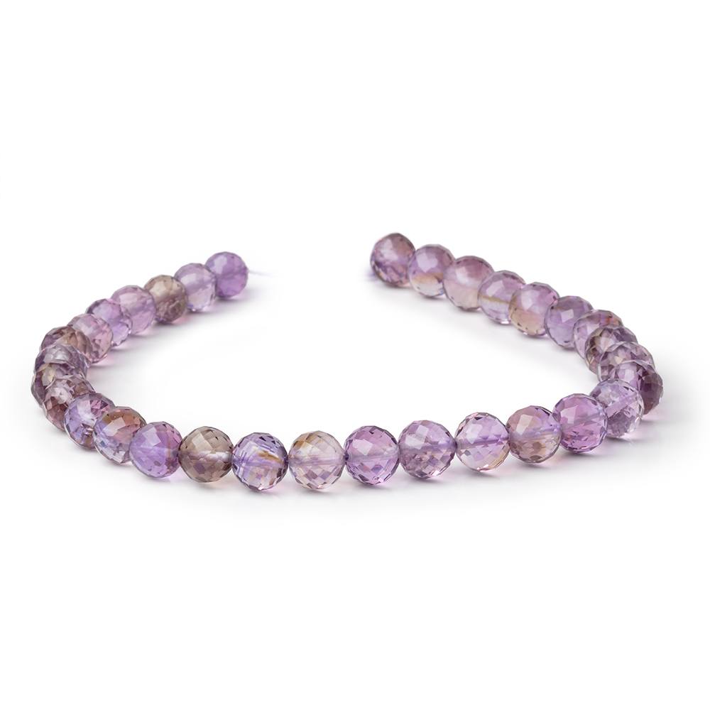 6.5mm Bolivian Ametrine Faceted Round Beads 8 inch 32 pieces
