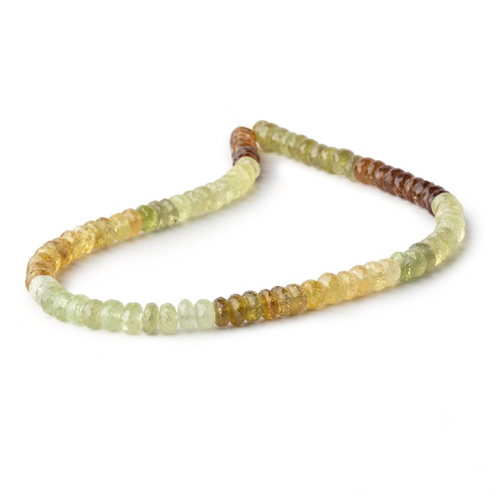 6.5mm Grossular Garnet faceted rondelle beads 13 inch 85 pieces