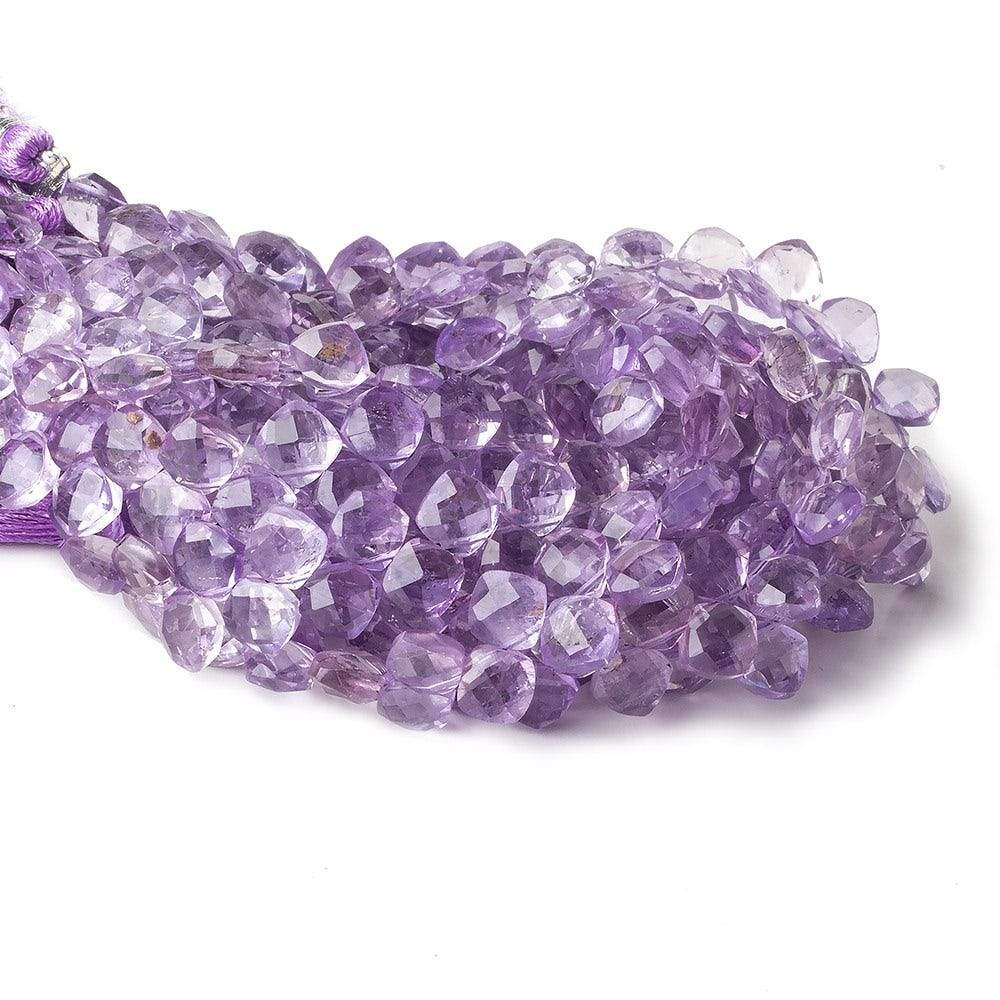6.5x6.5mm Pink Amethyst faceted pillow beads 7.5 inch 50 pieces A