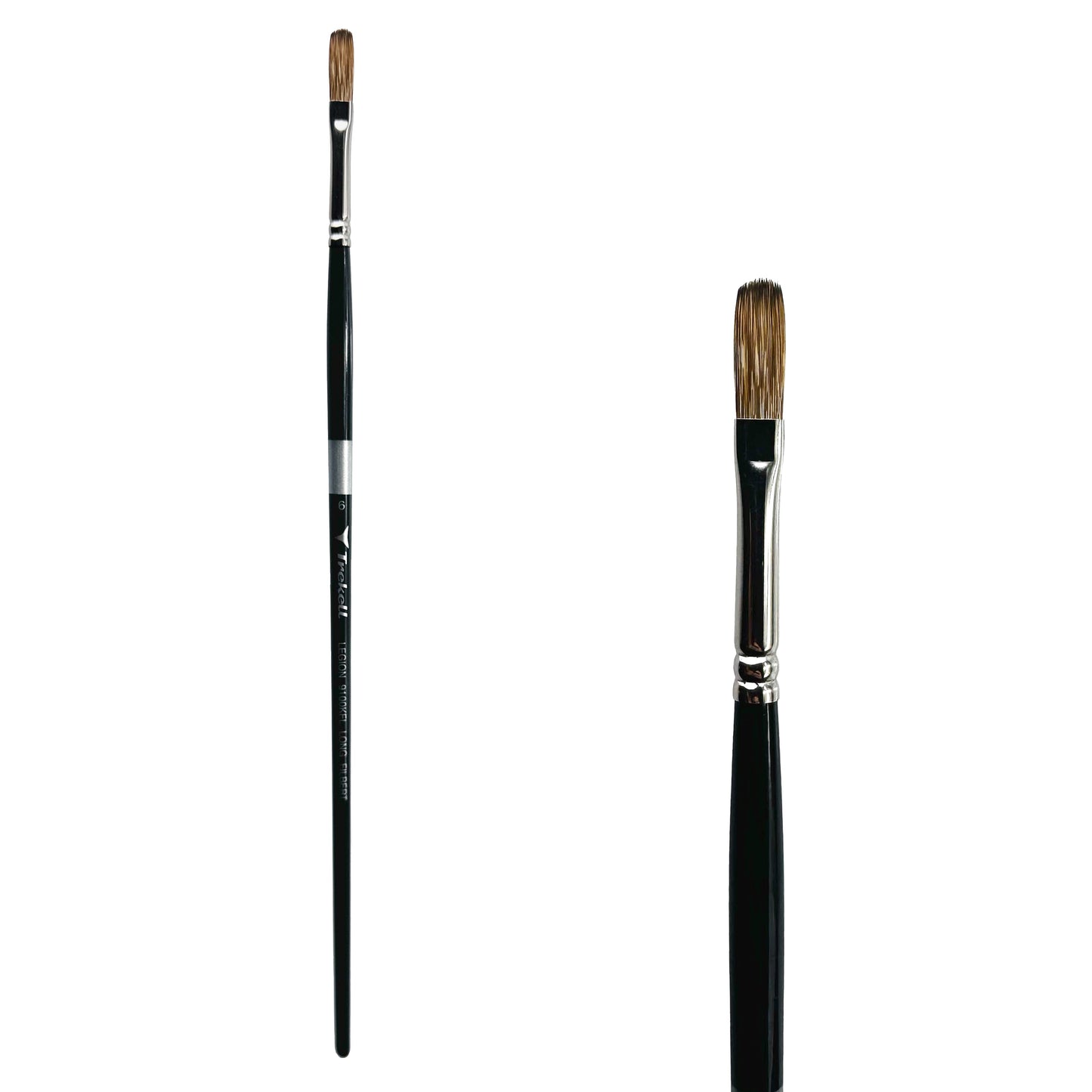Trekell Legion Synthetic Mongoose Long Handle Artist Brush - Size #6 Long Filbert