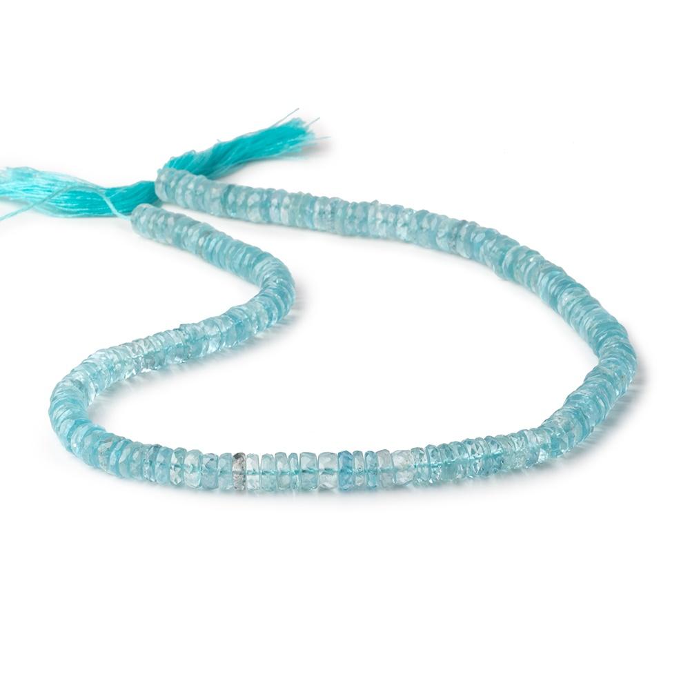 6mm - 6.5mm Aquamarine Faceted Heshi beads 15.25 inch 179 pieces
