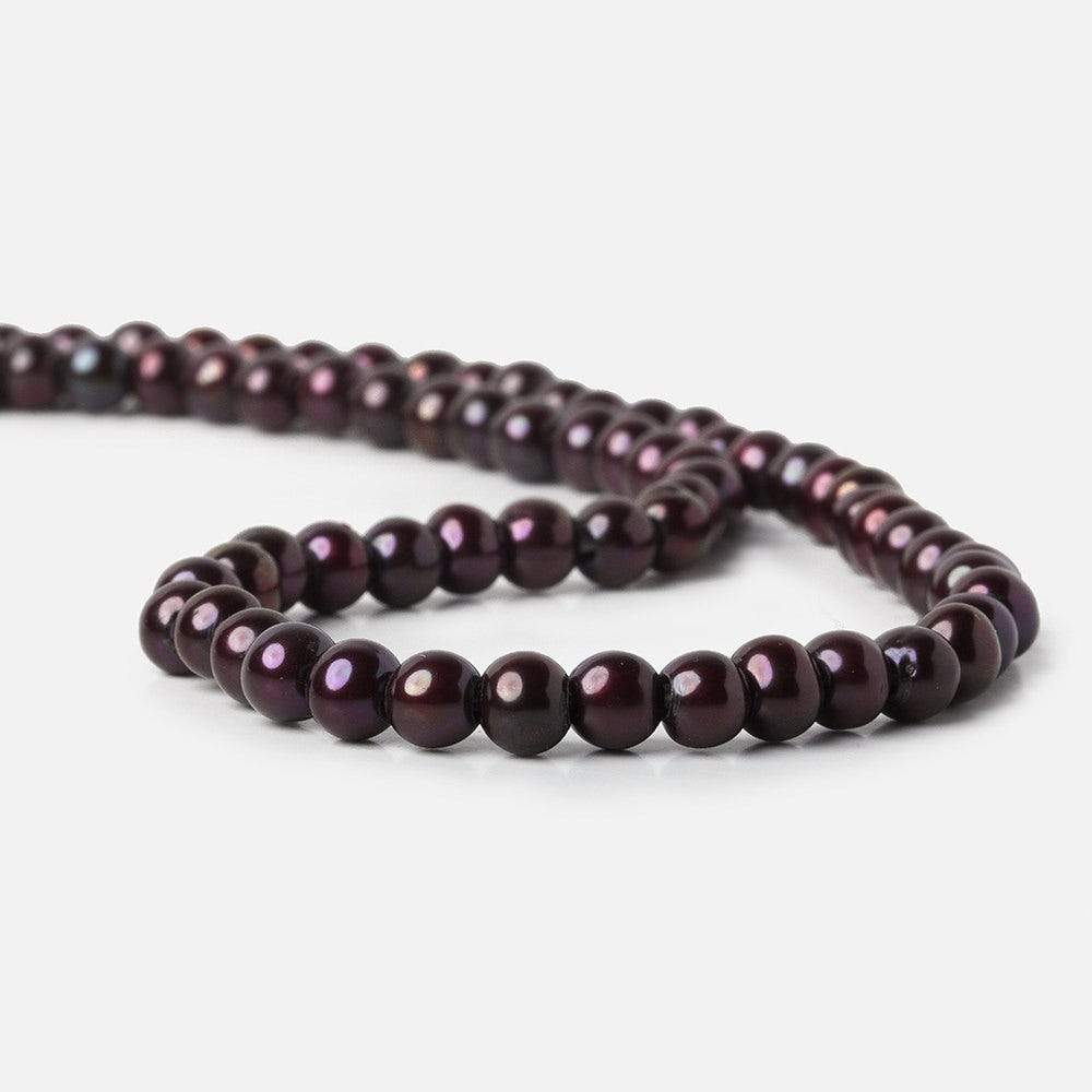 6mm - 7mm Blackberry Large Hole Off Round Pearl 2.5mm drill hole, 15 inch, 75 pieces