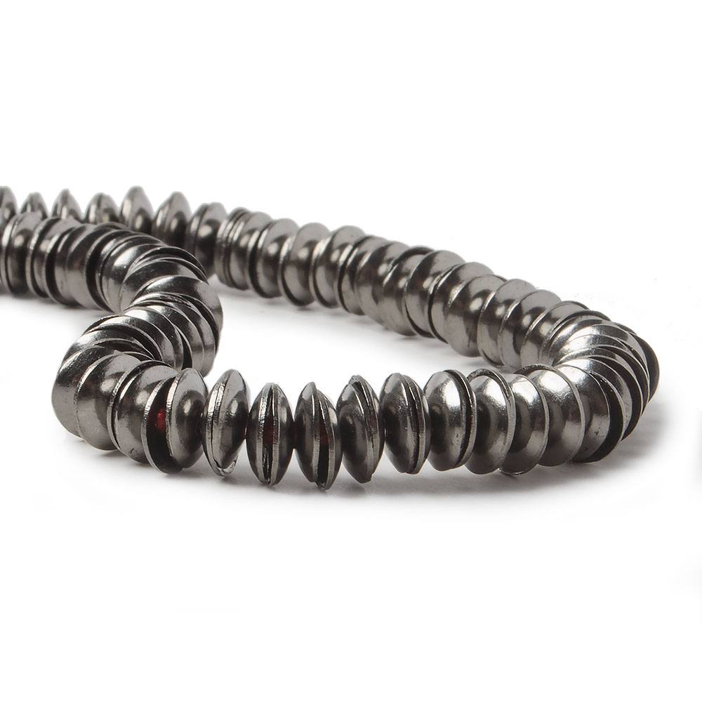 6mm Black Gold plated Copper plain Bead Cap 8 inch 148 pieces