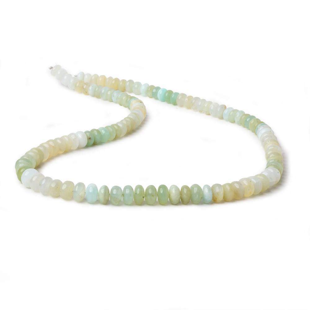 6mm Blue Peruvian Opal Plain Rondelle Beads 17.5 inch 110 pieces
