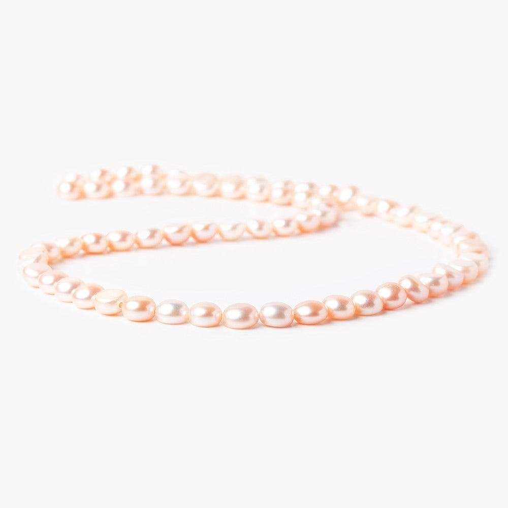 6mm Coral Cream Button Freshwater Pearls 15.5 inch 61 pieces