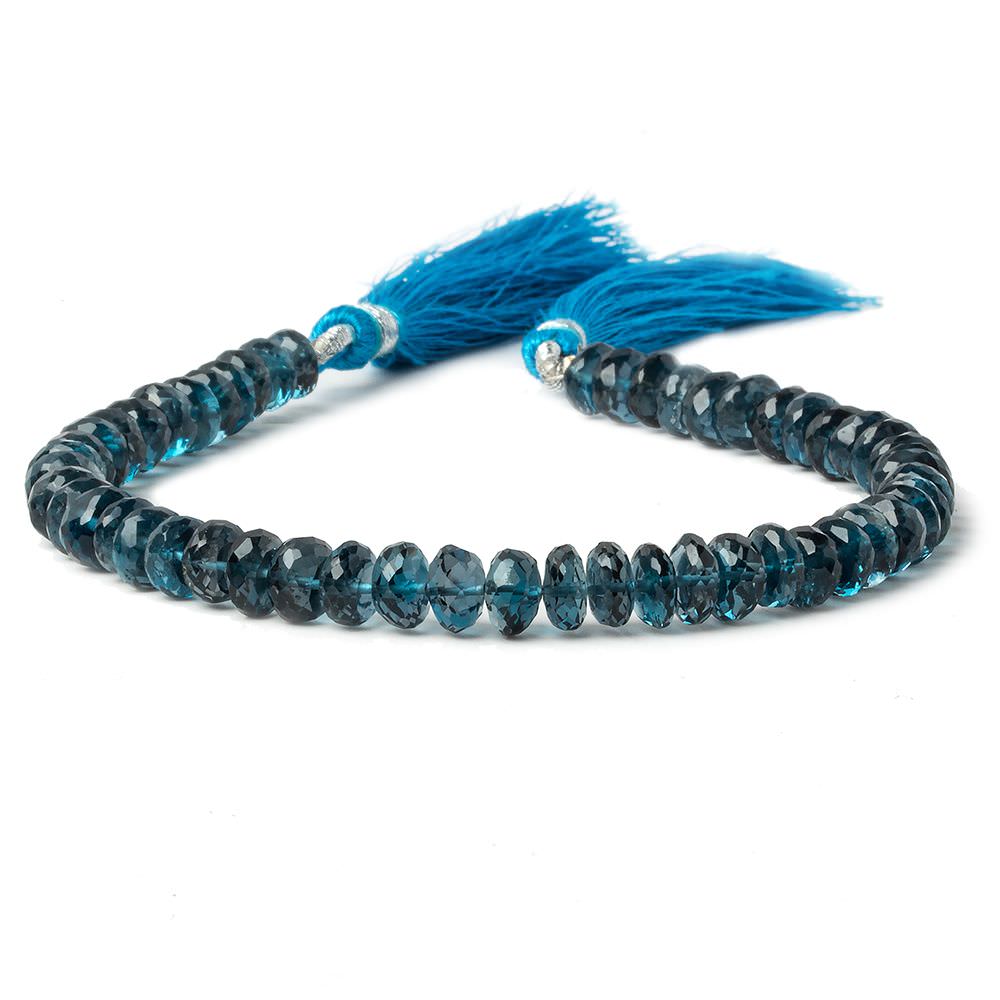 5-6mm London Blue Topaz Faceted Rondelle Beads 7ads inch 55 pieces