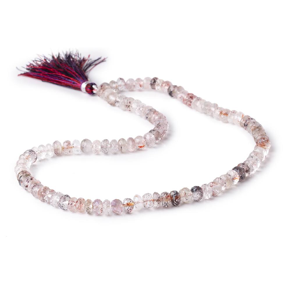 6mm Moss Amethyst Faceted Rondelle Beads 16 inch 103 pieces
