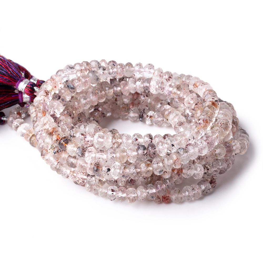 6mm Moss Amethyst Faceted Rondelle Beads 16 inch 103 pieces
