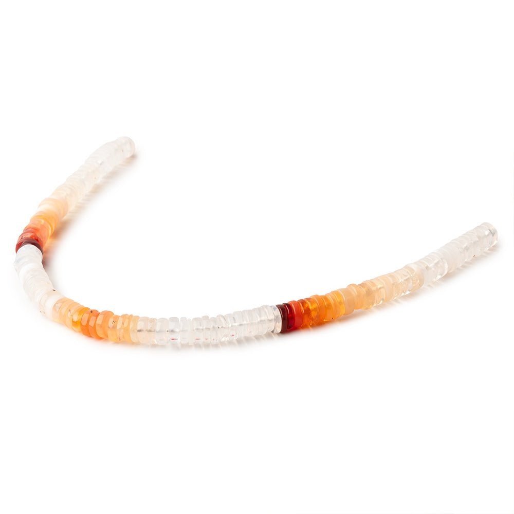 6mm Multi Color Mexican Fire Opal Plain Heishi Beads 8 inch 112 pieces