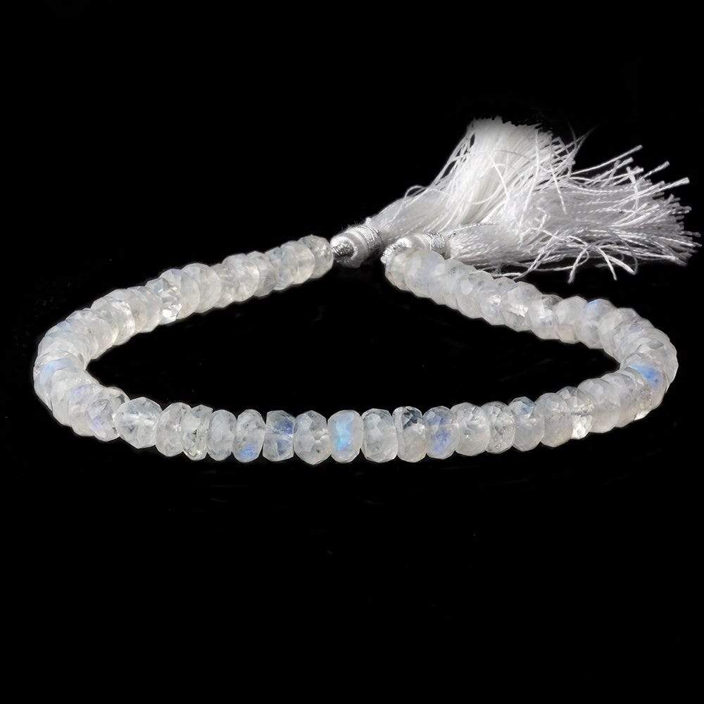 6mm Rainbow Moonstone Faceted Rondelle Beads 8 inch 57 pieces A