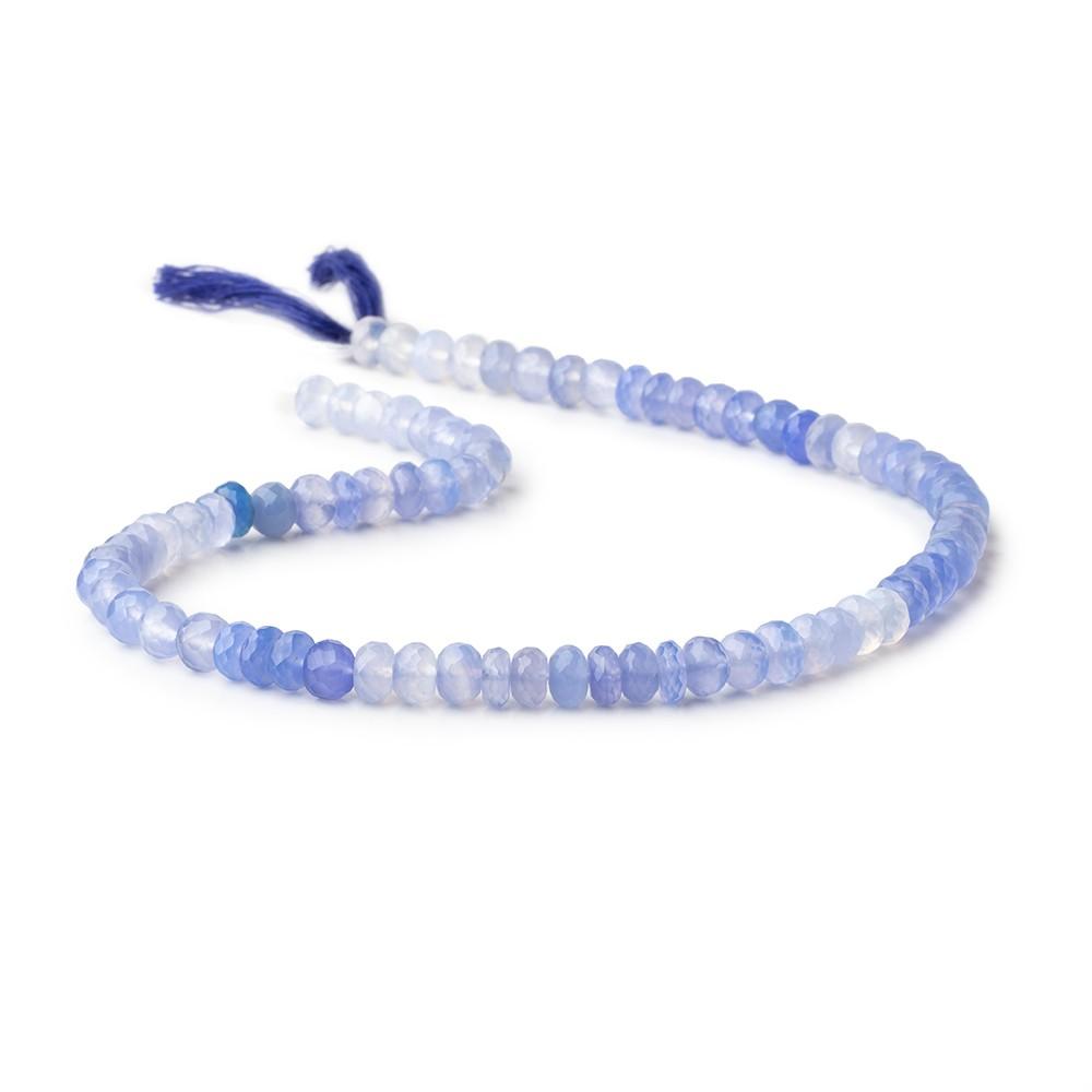 6mm Shaded Santorini Chalcedony Faceted Rondelle Beads 13 inch 76 pieces