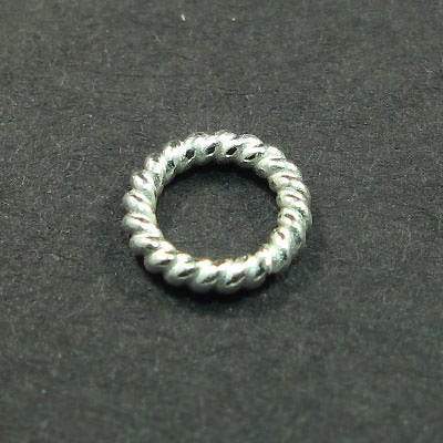 6mm Sterling Silver Twisted Jumpring 25 pcs per bag
