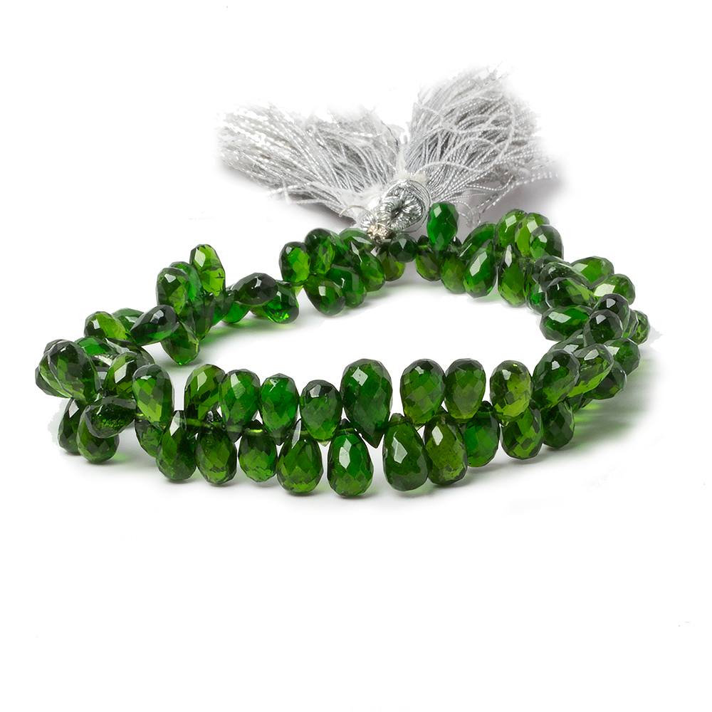 6x3-9x4mm Chrome Diopside faceted tear drop Beads 8 inch 91 pieces
