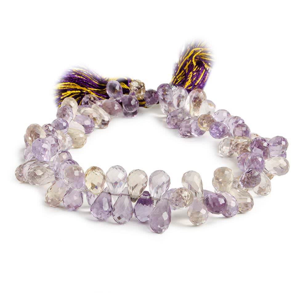 6x4-9x4mm Ametrine Tear Drop Beads 8 inch 92 pieces