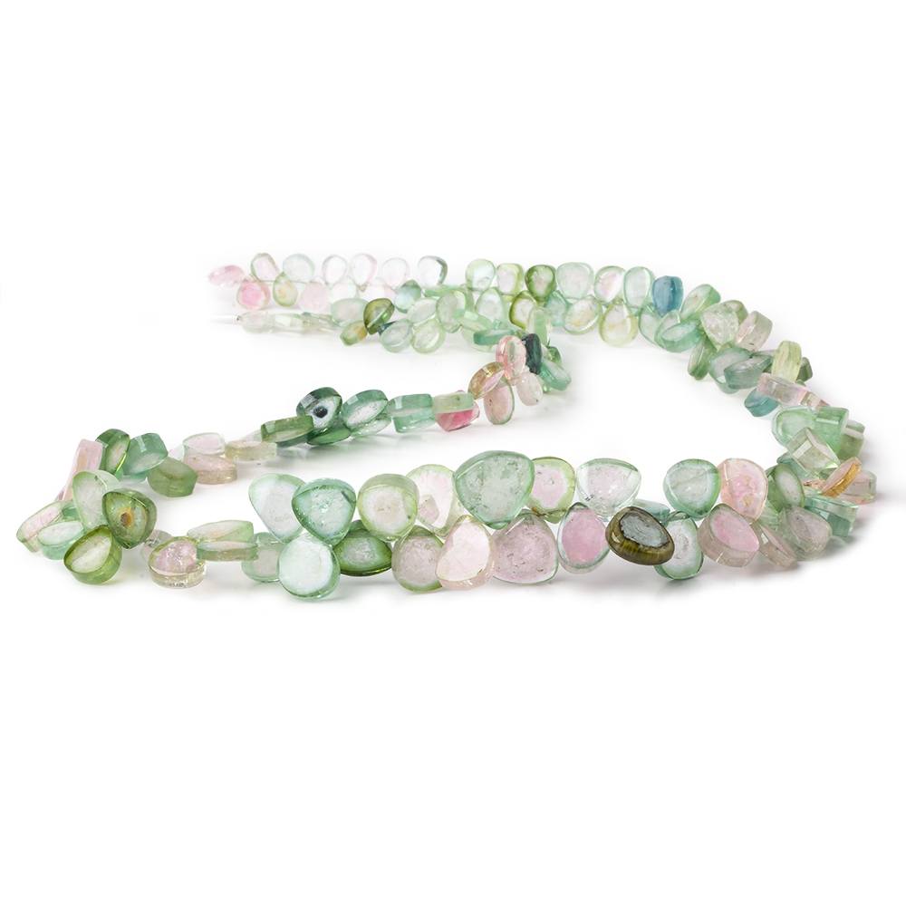 6x4.5-10x10mm MultiColor & Watermelon Afghani Tourmaline Freeforms 19 inch 147 beads AAA