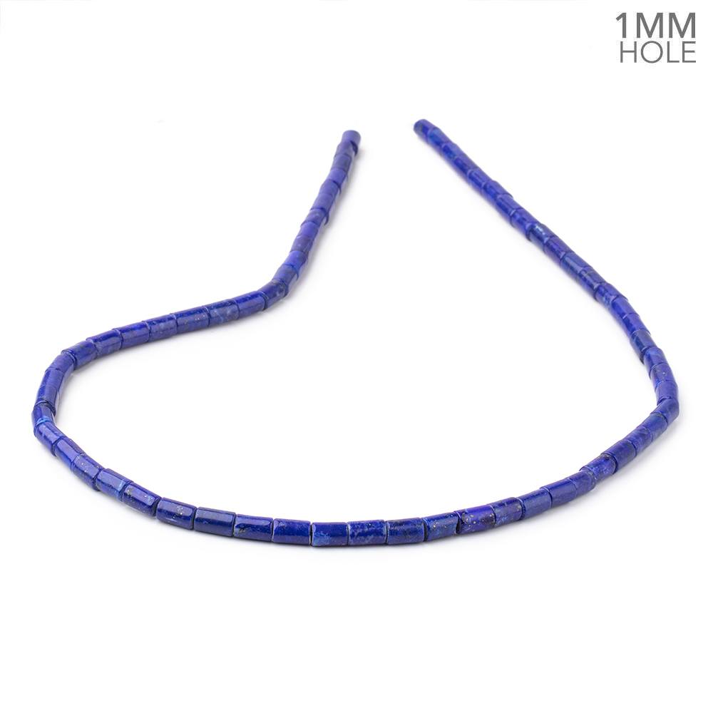 6x4mm Lapis Lazuli Plain Tube Beads 16 inch 65 pieces AA